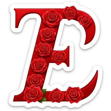 Roses alphabet L sticker