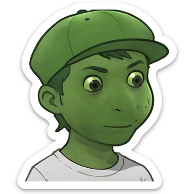 portrait of a boy sticker
