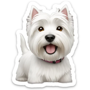West Highland white terrier HAPPY sticker