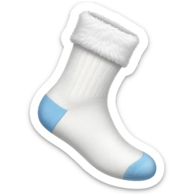 white sock turned inside out showing the insole from underneath sticker