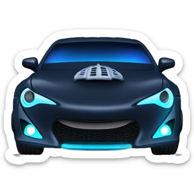 Fr-s Haunted Darth Vader’s dark pearl-blue race car, glowing light saber bumpers rear wing  sticker