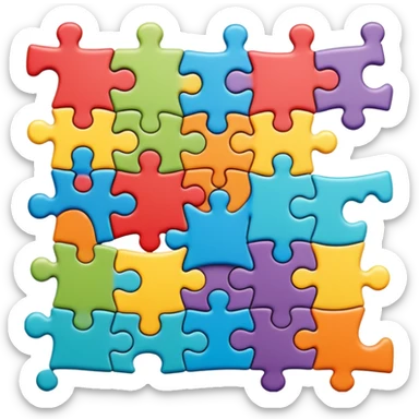 completed puzzle sticker