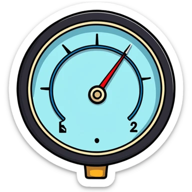 cracked pressure gauge sticker