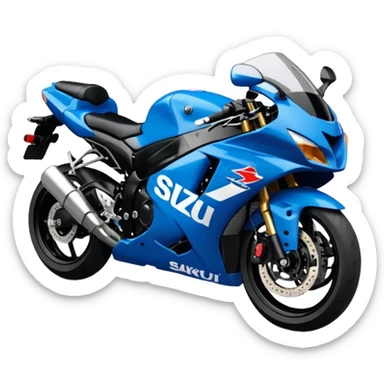 the word 'Sakqu' written in large, bold letters at the top of the image, above a Suzuki GSXR 1000 motorcycle, emoji style sticker