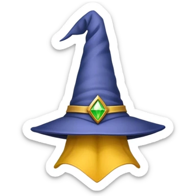 wizard hat yellow sticker