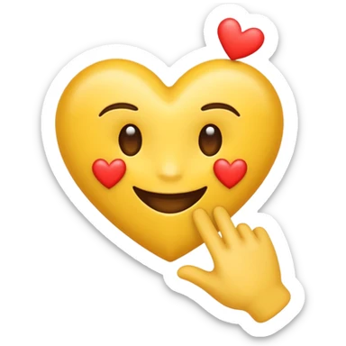 Un emoji haciendo un gesto del fan sticker