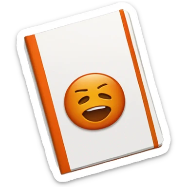 Burnt orange notebook sticker