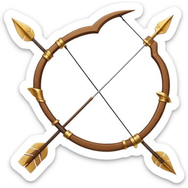 bow and arrow sticker