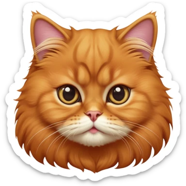 cinematic-adorable-big-eyed-fluffy-solid ginger-persian-cat-portrait-emoji,-head-tilted-playfully-with-a-sweet-expression,-fluffy-solid ginger-fur,-simplified-yet-irresistibly-cute-features-with-large,-expression, solid ginger persian cat sticker