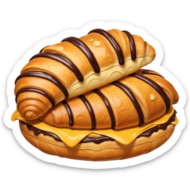 Croissant de chocolate  sticker