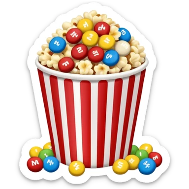 Popcorn and peanut m&ms sticker