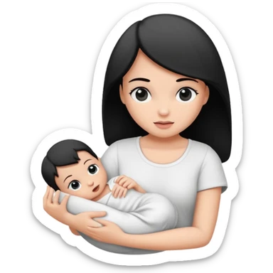 Newborn B&W with female sticker