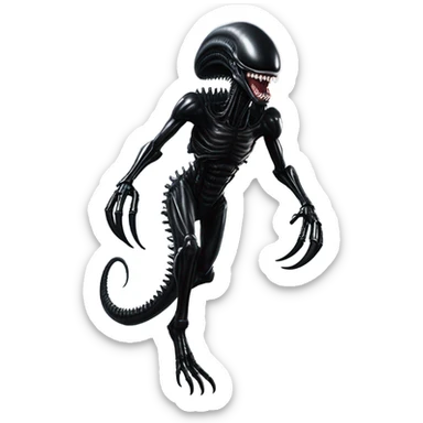 Xenomorph jumproping sticker