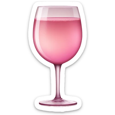 pink champagne with a burgundy glass sticker