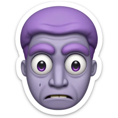 Squidward is moody sticker