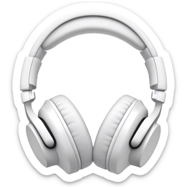 White aesthetic headphones sticker