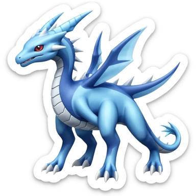 Amaura-Salamence-Dialga-Fakémon-hybrid-creature (full body)  sticker