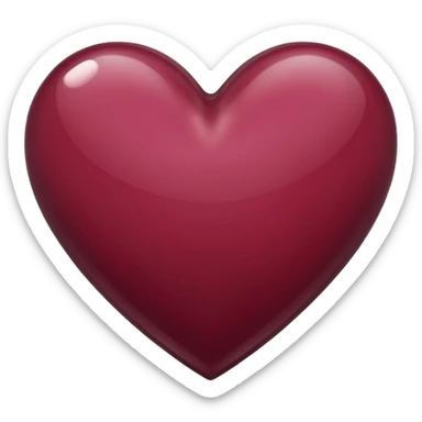 Bordeaux colored heart sticker