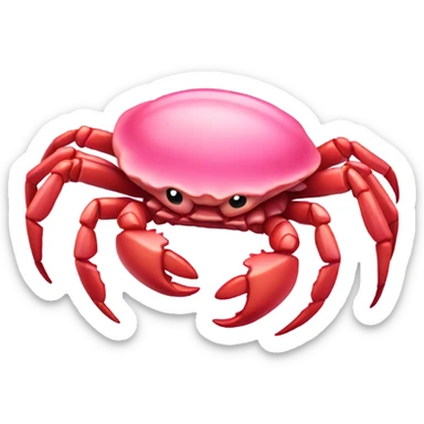 Pink ocean crab sticker