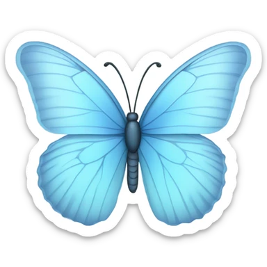 Light blue butterfly sticker
