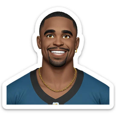 smiling dark-skinned boy portrait sticker