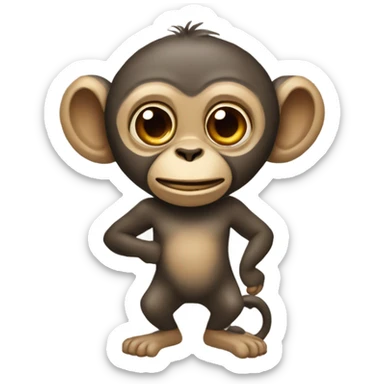 macaco com aparelho sticker