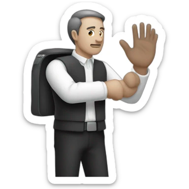 Un homme noir qui ce serre la main d'un homme blanc sticker