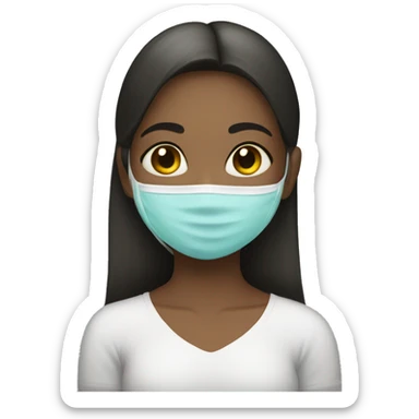 girl wirh mask sticker