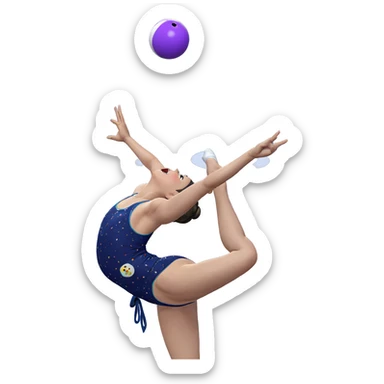 japanese girl in leotard sticker