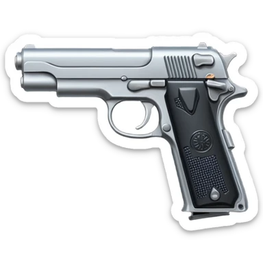 Pistol gun sticker
