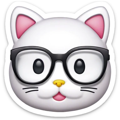   Not realistic Regular HelloKitty with cool glasses sticker