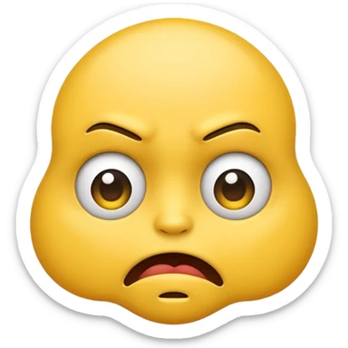 Emoji with a stank face sticker