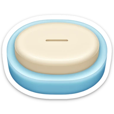 oval white soap sticker