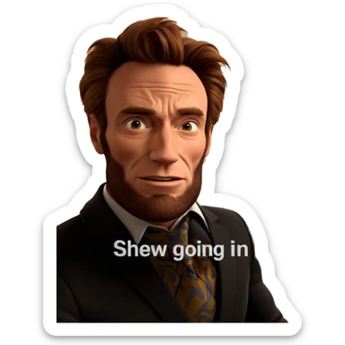 meme boy in necktie sticker