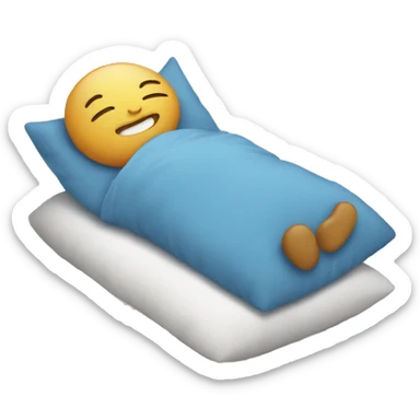 sleeping on a pillow sticker