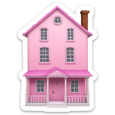 Make a house but pink and with flowers sticker
