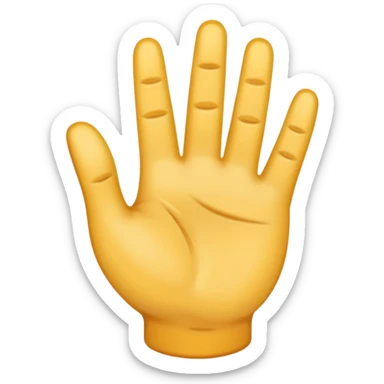 Crea un emoji que sea este ✋️ pero de cabeza, osea invertido sticker