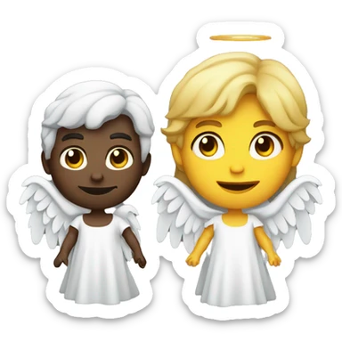 angel y diablo caricatura sticker