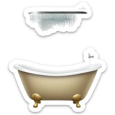 shower with bathtub sticker