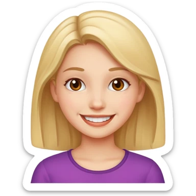 realistic portrait of girl sticker