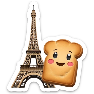Bread on eifel tower sticker