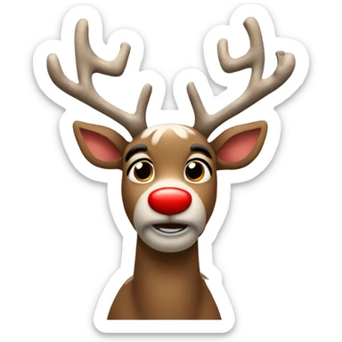 Red Nosed Reindeer sticker