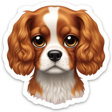 Style a Cavalier King Charles female puppy in the style of Frida Kahlo sticker