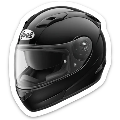 Sport bike Motorcycle helmet black  sticker