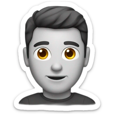 white man dark hair software engineer sticker