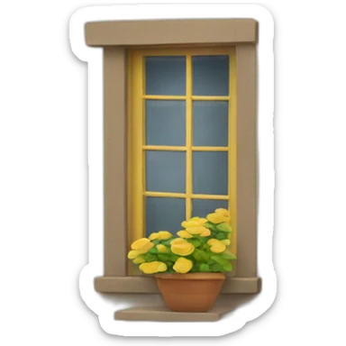 a house with a man looking out of the window sticker