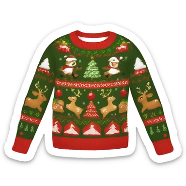 ugly christmas sweater sticker