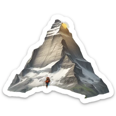 hiking matterhorn sticker
