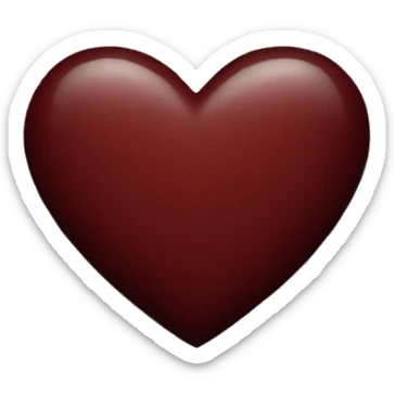 plain Dark red heart sticker