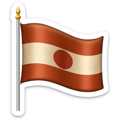 Indonesian flag but poop in mid sticker